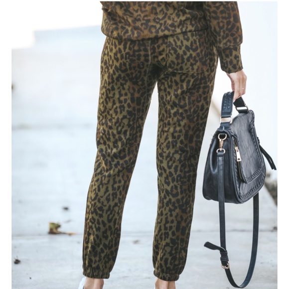 MARIAM Leopard Print Distressed Joggers - Picture 8 of 8